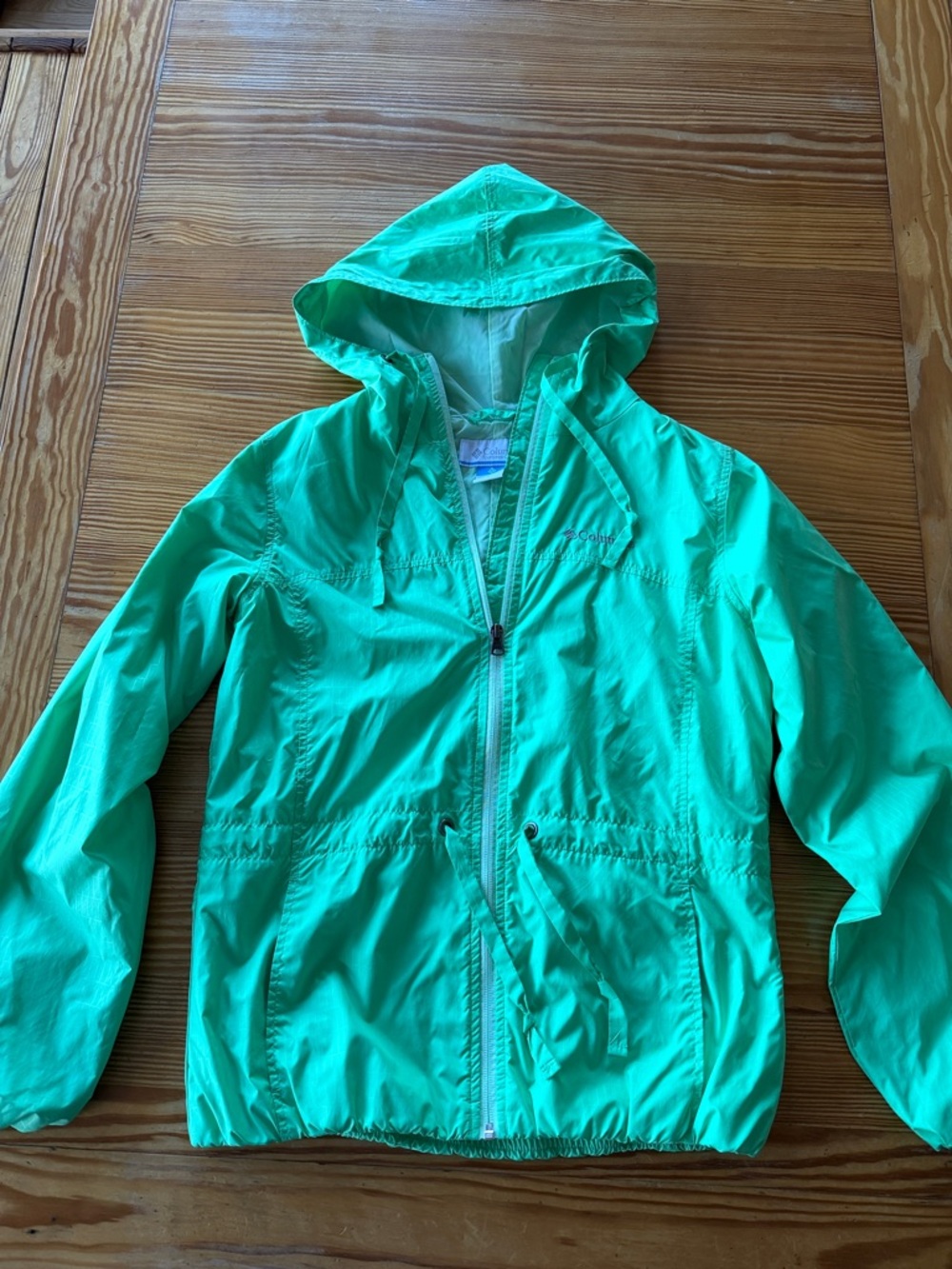 Columbia Light Green Hooded Utility Jacket